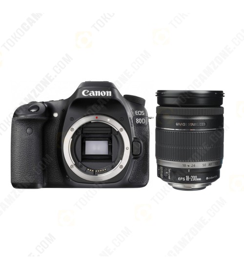 Canon EOS 80D Kit 18-200mm IS WiFi (Promo Cashback Rp 500.000 + Free CS100 Periode 01 s/d 30 November 2019)